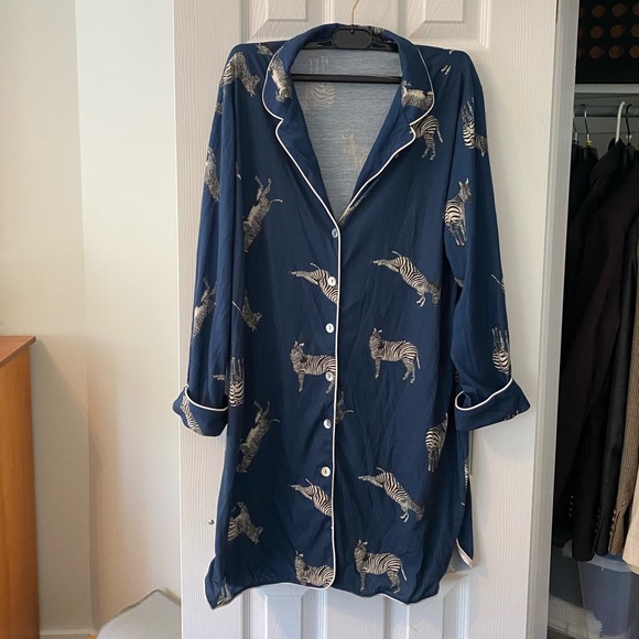 Modcloth Other - ModCloth Blue Zebra Sleep Shirt